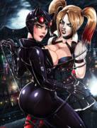 Catwoman And Harley Quinn By Shadman
