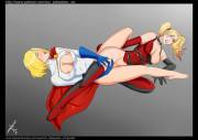 Harley Quinn Scissoring With Power Girl (Oo_Sebastian_Oo)