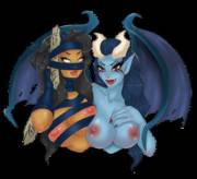 Rule 63 Shaman With Queen Of Pain [Xinaelle]