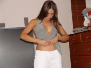 Playful Brunette Sweetie Seduces A Guy For Sex