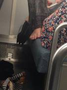 [Candid] Sleepy Feet On The Train. Girl Is So Gorgeous I Cant Take It...