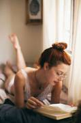 Feet, Redhead, Glasses, And Reading - The Perfect Girl
