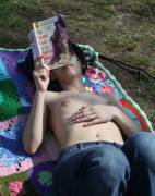 Another Reader Topless In Public.