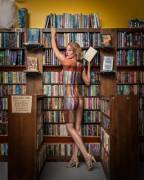 Where Does A Book End And The Woman Begin? [X-Post /R/Pics]