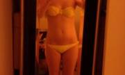 Self-Shot Cutie In A Yellow Bikini