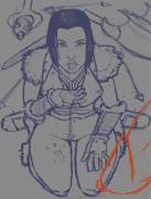 The Same Lydia Pic As Before, In Sketching Stage. I Personally Prefer It Like This.