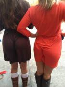 A Couple Of Wedgies In Skirts