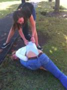 Painful Wedgie On The Ground