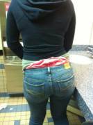 Wedgie Aftermath For Nice Bubble Butt.