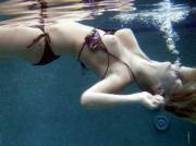 Trying Her Best To Stay Submerged.