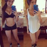 Hidden Beneath Baggy Shirt