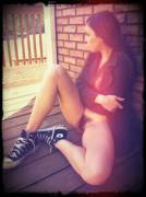 Relaxing On Her Deck