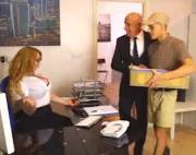 Officer Worker Triple Teamed On Elevator