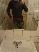 Finished 2 Of 6 Exams Today - Time To Undress In A School Bathroom