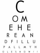 Let Dr Cheeky Test Your Eyes