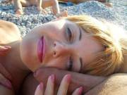 Beautiful Woman Presses Her Face Against A Naked Man’s Erect Penis.