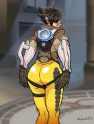 Tracer Playing With Her Butt. (Saw This On /R/Gaming.)