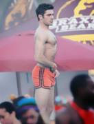 Shirtless Zac Efron Re-Arranging His Junk