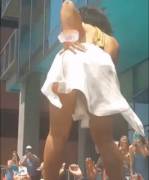 Demi Lovato Upskirt Thanks To The Wind (X-Post From /R/Onstagegw)