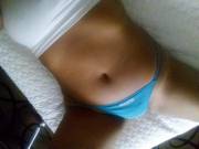 Thick Olive Skinned Girl On Her Bed