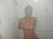 Holding Her Tits In The Shower