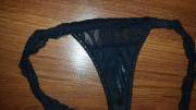 My Lacy Black Thong - Already So Creamy!