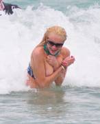 Lindsay Lohan Nipple Slip