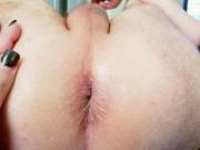 My Husband's Asshole's Debut! He Finally Let Me Fuck It Good Today With One Finger. ...