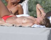 Toni Garrn - Topless At Tulum Beach In Mexico