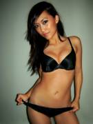 Babe In Black Lingerie