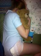 This Is My Baby Girl, All Ready For Bed. I'm A Lucky Daddy.