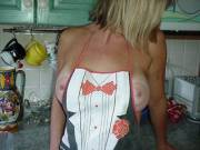 Peeking From Behind The Apron