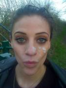 Beautiful Eyes And Cum On Her Face