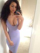 Blue Dress And Black Curls