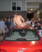 Polishing The Car Roof