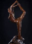 Nice Yoga Stretch Covered In Chocolate.