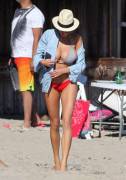 Charlotte Mckinney Looking Hot At The Beach