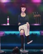 Bimbofied At The Bar