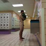 Checking Himself Out.