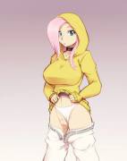 Fluttershy Panties Pulled Aside (Artist:scorpdk)