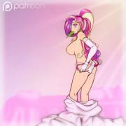 Princess Cadance Undressing (Artist:scorpdk)