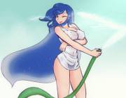 Wet Princess - Princess Luna (Artist: Scorpdk)