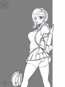 Princess Cadance In A Maid Costume (It Was Tagged As Her, Just Not Coloured) [Scorpdk]