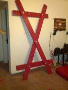 Finished Building My Sub A St. Andrew's Cross[X Post From /R/Bdsm]