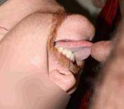 Me Sucking My Daddy-Bear Boyfriend... He's About 1.5 Inches Flaccid.