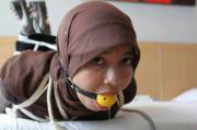 Hijab Woman Gagged