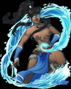 Korra Splashing Around (Artofcarmen)