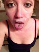 Xpost From Gwcumsluts , My Wife's Facial She Got From A Friend