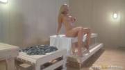 Alena Croft &Amp;Amp;Amp; Alyssa Lynn - Scissoring In The Sauna