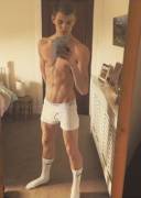 Adorable In His Underwear And Socks